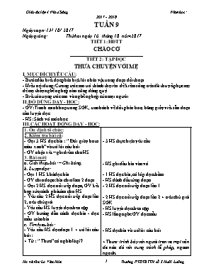 Giáo án điện tử Lớp 4 - Tuần 9 - Năm học 2017-2018 - Lò Văn Hóa